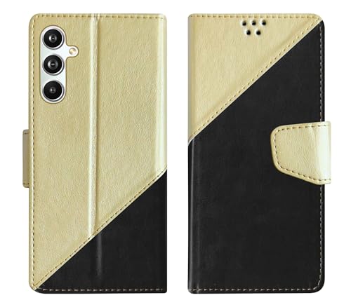 SBMS Flip Cover for Samsung Galaxy M35 5G Back Cover Case with Magnatic Closure | Inbuilt Stand | Money & Card Pocket (MultiBlack)