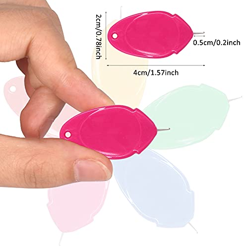 32 Pieces Needle Threaders, Plastic Needle Threader For Hand Sewing, Wire Loop Diy Needle Threader Hand Machine Sewing Tool For Sewing Crafting With Clear Box, 5 Colors Random #TOP1