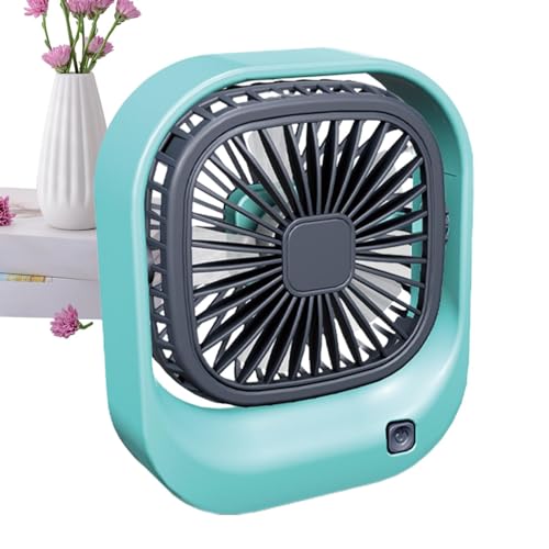 Ventilador de escritorio cuadrado recargable por USB, ventilador portátil ajustable para mayor comodidad para estudiantes uso al aire libre