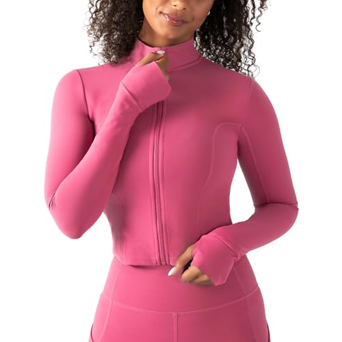 Image of YITTY Active Women's Ultraluxe Full Zip Jacket, Athleisure, 4-Way-Stretch, Thumbholes