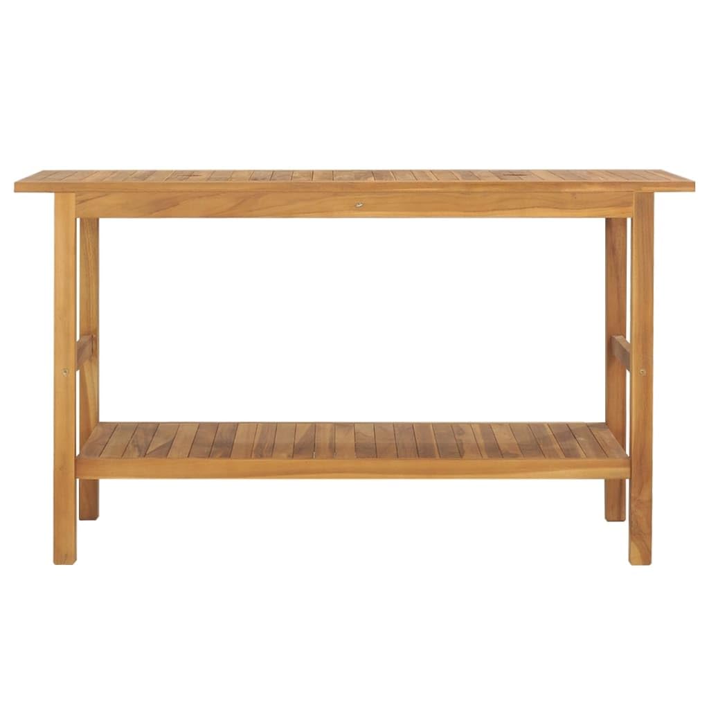 Mueble de lavabo de madera maciza de teca, mueble de baño con compartimento de almacenamiento, 132 x 45 x 75 cm, madera maciza con asas de níquel cepillado