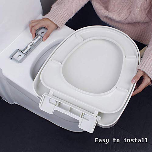 Siège de toilette à dégagement rapide avec charnières réglables et fixation supérieure - 4