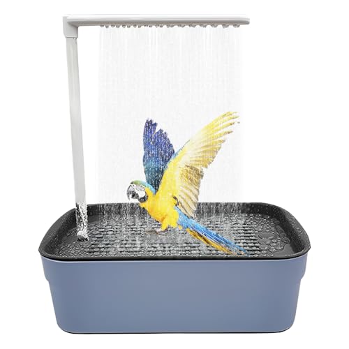 WDKXCN Vogeldusche Wellensittich, Wellensittich Dusche mit Automatischer Wasserzirkulation, Automatische Vogel Dusche, Vogel badewanne für Wellensittiche, Sittiche, Pfingstrosen Und Mittelgroße Papag WDKXCN Vogeldusche Wellensittich, Wellensittich Dusche mit Automatischer Wasserzirkulation, Automatische Vogel Dusche, Vogel badewanne für Wellensittiche, Sittiche, Pfingstrosen Und Mittelgroße Papag