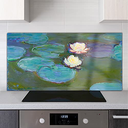 Protection murale cuisine verre trempé adhésive 140x70cm durable