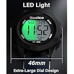 SOCICO Mens Digital Watch Sports Waterproof Outdoor Large Face Military Watches with Stopwatch Back Light Alarm Date Display - Image 4