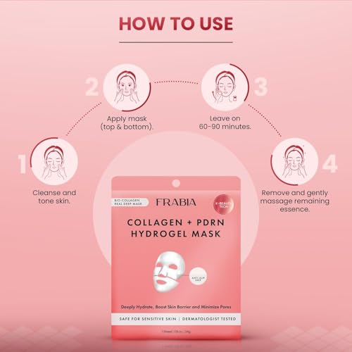 Image of Bio Collagen Mask | Collagen Mask Overnight | Sheet Mask | Korean Glass Skin Overnight Hydrogel Face Mask Sheets for Deep Hydration, Pore Minimizing, Firming & Moisturizing | Paraben-Free | For All Skin Types | 1 Piece - 34g