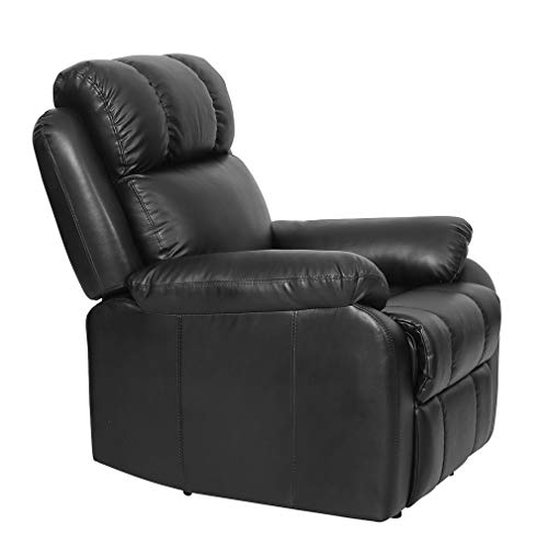 Bestmassage Recliner Chair Leather Sofa Recliner Couch Manual Reclining Home Theater Seating Manual Recliner Motion For Living Room Furniture #TOP15