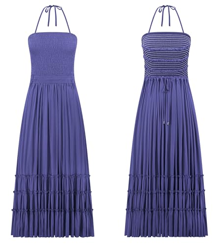 Image of R.Vivimos Womens Summer Boho Sexy Backless Long Dresses