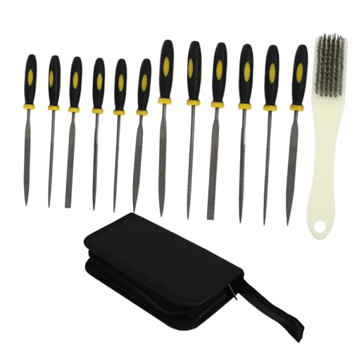 NULYLU Files Set 13pc Woodworking File Set and Rasps High Strength Tool for Metal Glass Ceramic