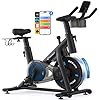 MERACH Exercise Bike, Brake Pad Stationary Bike with Exclusive App, Low Noise Indoor Cycling Bike with 300lbs Weight Capacity, Tablet Mount and Fitness Courses for Weight Loss