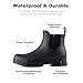 Planone Short Rain Boots Women Wide Width Fashion Waterproof Chelsea Boots for Women Matte Outdoor Garden Shoes Ankle Muck Boots for Ladies Non Slip Work Shoes Rubber Boots with Premium Comfort Insole