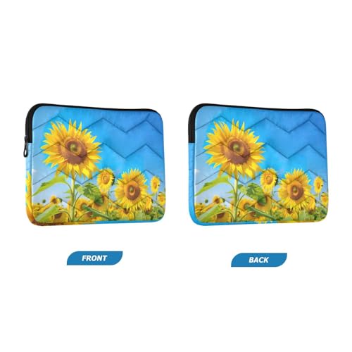 Funda para portátil 13-14 pulgadas campo girasol impermeable miniatura 2