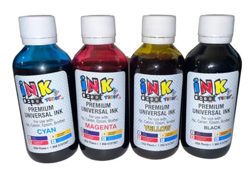 Tinta Y Tóner, Office Product Kit de 4 Tintas Universales Fotográficas Premium Marca Ink Depot COMPATIBLES con Impresoras y Multifuncionales Epson, Canon, Brother y HP