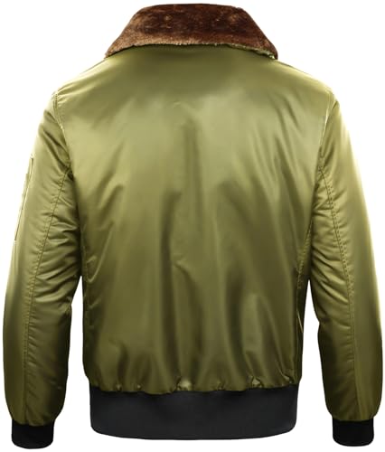 Image of PEGENO Men's Lightweight Bomber Jacket Windproof Jacket Waterproof Nylon Fabric