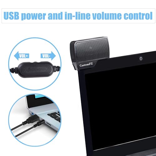 Image of Computer Speakers Desktop PC Speakers for Monitor, Music Speaker with Wired Handy Volume Control for Computers, Tablets TV, PC, Laptop, Black
