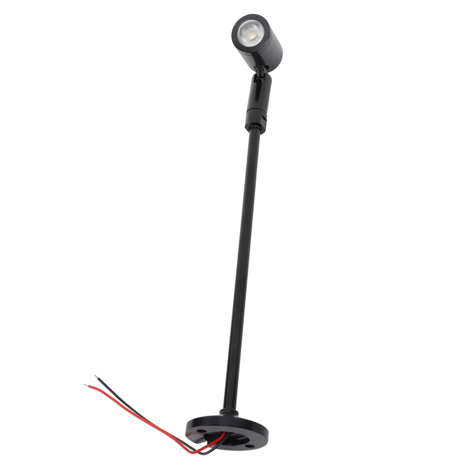 8.3 LED Mini Spot Light Cabinet Lamp, DC12V Eye Care Showcase Display Light, Upright Spotlight for Painting, Plants, Jewelry Showcase (Black)