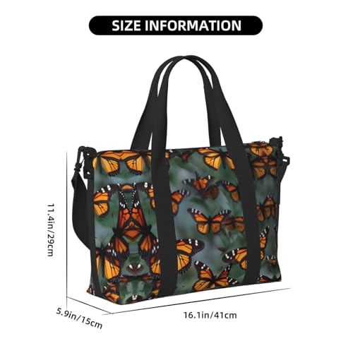 Monarch butterflies Versatile Personal Item Travel Bags for Women - Spacious Duffel Bags for Traveling, Gym Bags for Men3