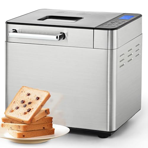 Gleedelish 2LB Bread Maker Machine, 13 in 1 Bread Machine with 3 Loaf Sizes and 3 Colors For...