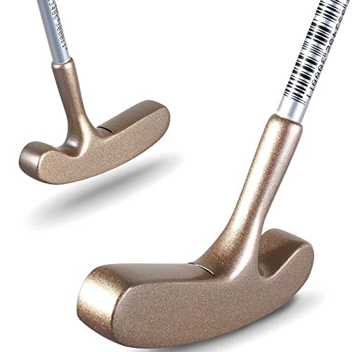 Junior-Golfschläger-Putter für Links- und Rechtshänder, 2-Wege-Putter für Anfänger, mit präzisem Gesicht und Allwettergriff (Jungen, 9–12 Jahre mit Goldkopf) Junior-Golfschläger-Putter für Links- und Rechtshänder, 2-Wege-Putter für Anfänger, mit präzisem Gesicht und Allwettergriff (Jungen, 9–12 Jahre mit Goldkopf)