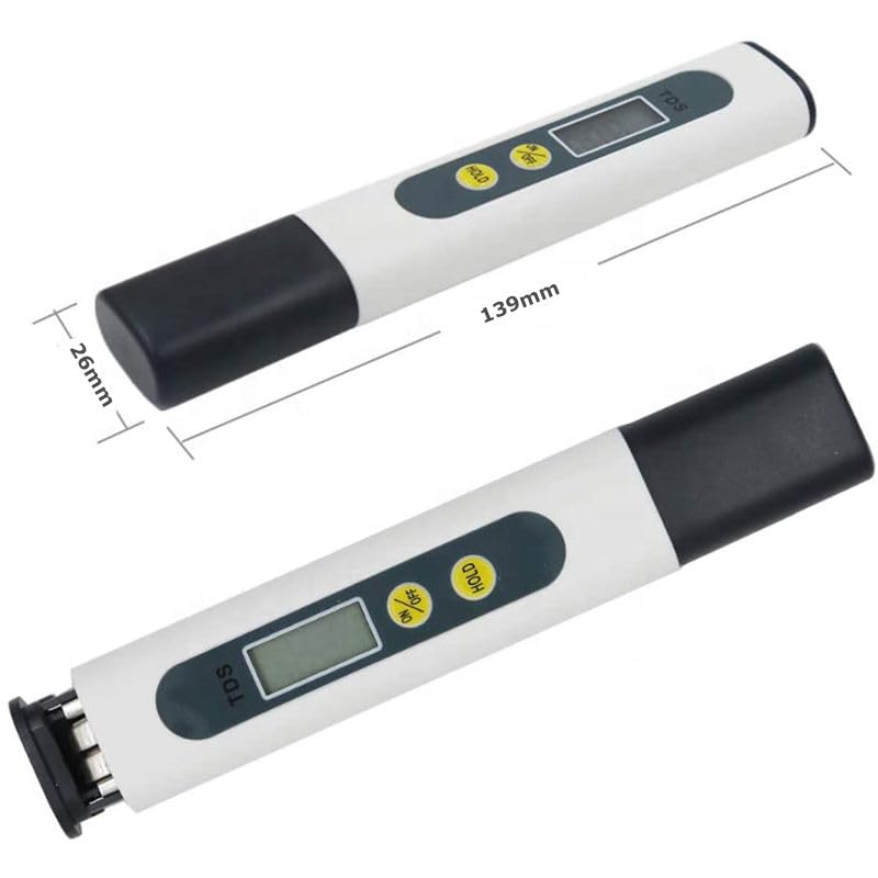 Image of Digital TDS Water Testing Meter 0-9990 PPM Range | TDS Meter & pH Meter Water Quality Testing Meters for Drinking Water, Pools & Aquariums | Portable & Accurate TDS Meter for Home & Lab Use