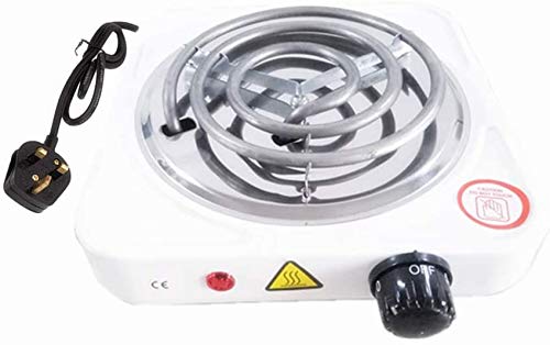 Shisha 1000W Electronic Coal Lighter,Electric Shisha Charcoal Lighter with Charcoal Grill for Bamboo Or Coconut Shell Coals for Hookah Water Pipes, GB Plug,White