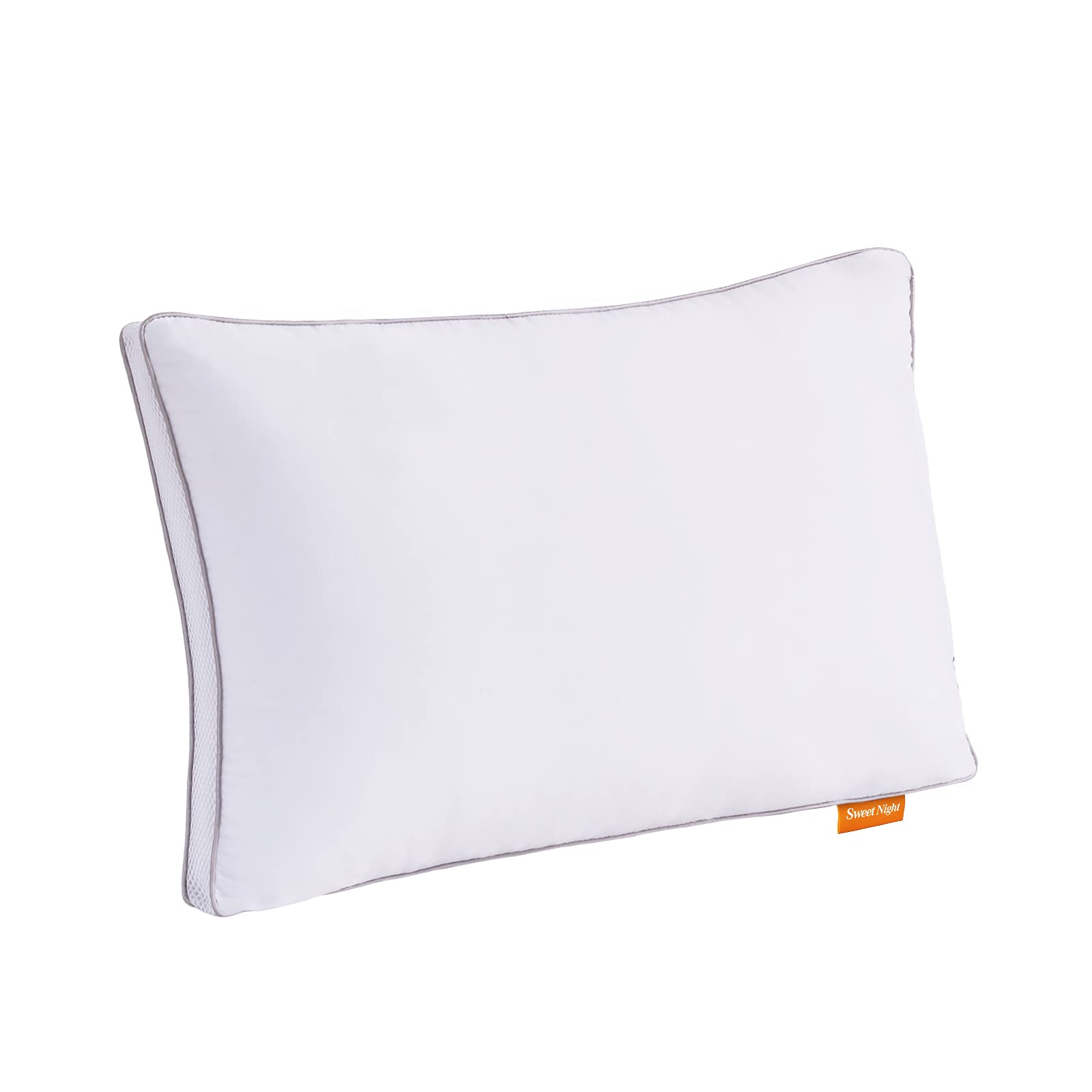 Oreillers Rectangulaires Sweetnight Lot De 2 - 48x74 Cm - Rembourrage 1200g Microfibre Réglable - Housse Zip Coton - Confort Hôtelier