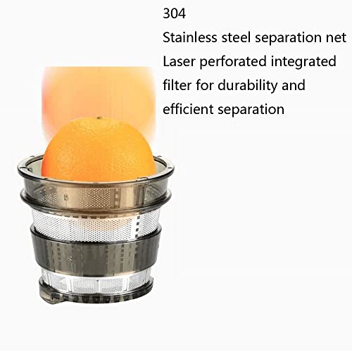 MIIKHI Wide Mouth Slow Masticating Juicer Extractor Cold Press Vertical Juicer Machine with Quiet Motor/Reverse Function High Nutrient Fresh Vegetable and Fruit Juice Extractor Easy to Cl