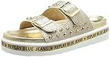 Flacher Sommer Slipper Replay Damen Muddy-Hackberry Flacher Slipper, LT Gold 140, 37 EU
