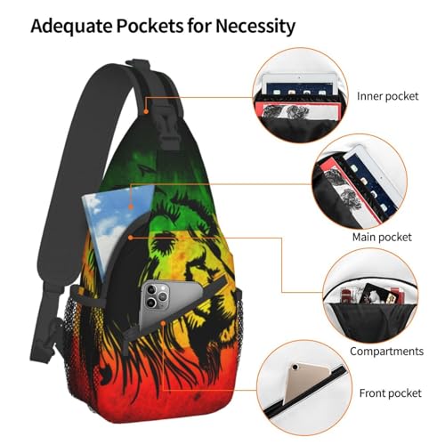 Morrales Crossbody Negro Ajustable para Senderismo miniatura 4