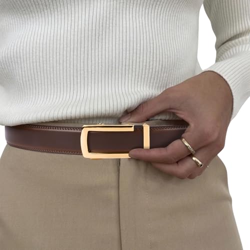 Image of HAMMONDS FLYCATCHER Genuine Leather Belt for Men - Perfect for Formal and Casual Wear - Adjustable Waistband up to 46 Inches - Autolock Belt for Formal and Casual Wear