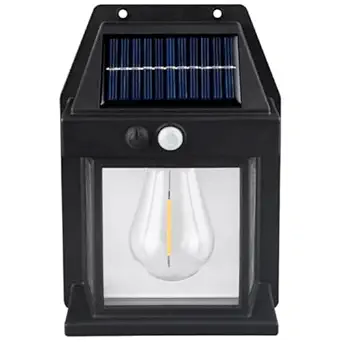 GLUN Tungsten Screen Wall Outdoor Solar LED Tungsten Wire Wall Garden Induction Light Lamp Wireless Motion Sensor, Waterproof Pack of 1