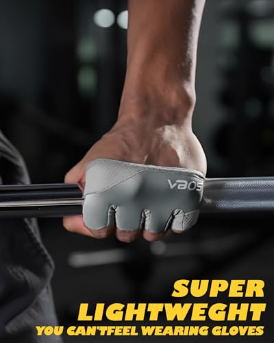 FitDA Guantes Gimnasio Hombre Mujer, Guantes de Fitness Transpirables y Antideslizantes – Guante Pesas para Fitness, Levantamiento de Pesas, Culturismo, Ciclismo, Ejercicio y Escalada - Gris - imagen 5