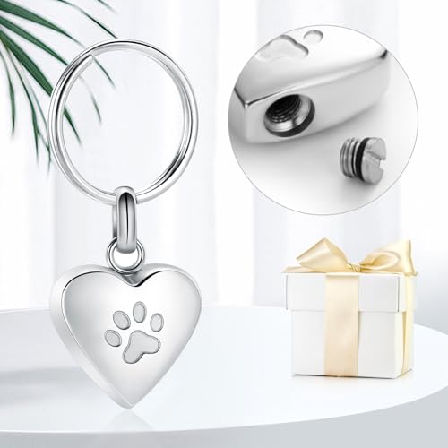 Einäscherung Schmuck Urne Schlüsselanhänger für Haustier menschliche Asche Hund Katze Keepsake Memorial Urne Schlüsselanhänger Asche Halter für Frauen Männer