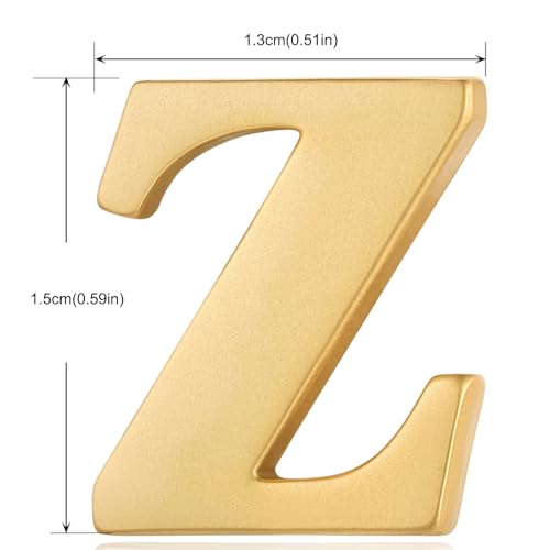 Image of HONEY BEAR Mens Womens Initial Alphabet Letter Lapel Pins Collar Badge Brooches for Business Wedding Graduation Gift Matte Gold 0.59 inches