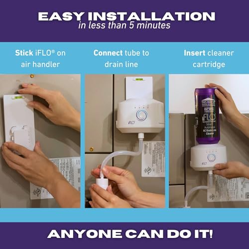 image for iFLO® Smart Automated A/C Drain Line Cleaner for HVAC System, For Clo