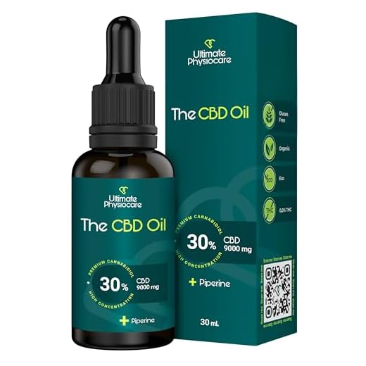ULTIMATE PHYSIOCARE | Cbd öl | 30% | 30ml | 9000mg | cbd tropfen | cbd blüten | cannabis | cannabisöl | Hanföl | Cannabidiol tropfen, MCT (Kokosnuss) und Piperin. Europäisches Premium CBD. real leaf