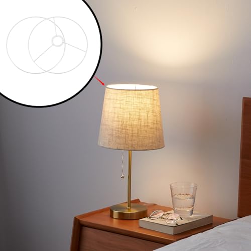 Image of KUMGROT Lamp Shade Ring Set Strong Iron White Lamp Shade | Adapter Ring Holder for Desk Wall Lamps Frames European Style 11.81 Inch Diameter 2 Set