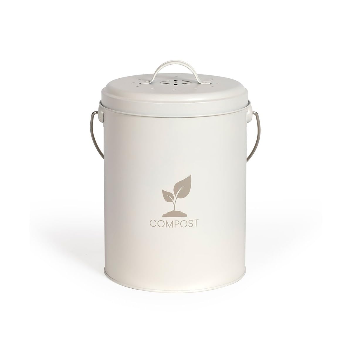 Livoo - MES154C 6L Kitchen Compost Bucket, cream