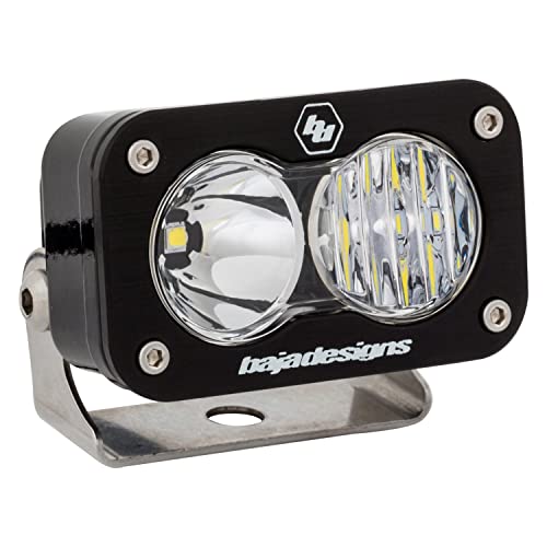 Baja Designs S2 Pro Black LED Light Pod for Trucks Off Road Wranglers UTV SUV - Driving/Combo Beam Clear Lens