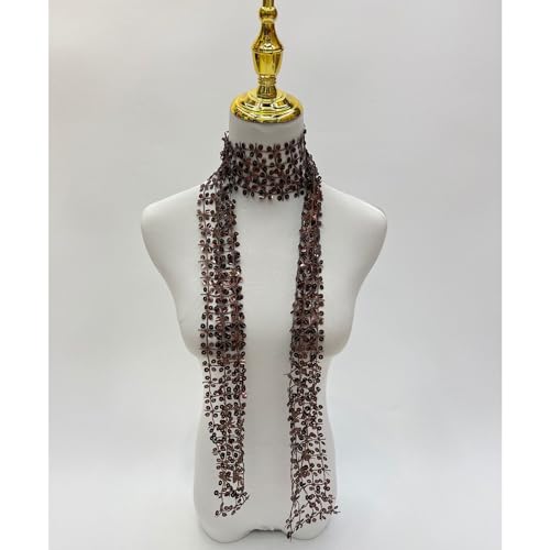 Muloo Shinning Sequins Scarf for Ladies Prom Party Lightweight Sequins Collar for Ladies Mother Wedding Travel Supplies, Approx. 8x150cm/ 3.15x59.06in, Gold4