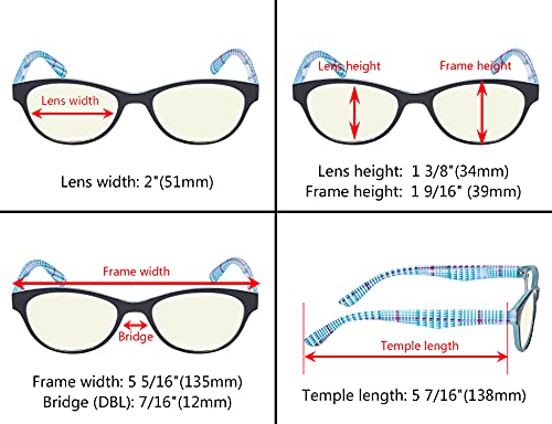 Image of Eyekepper 5 Pack Computer Reading Glasses Cat Eye Blue Light Blocking Readers +1.00