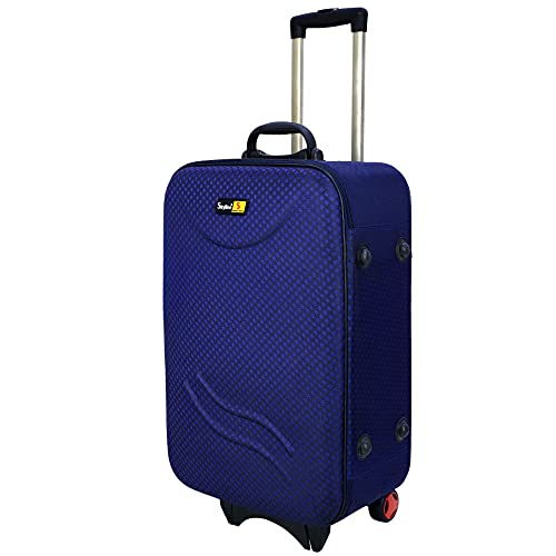 Skyline-TrolleySuitcase-Soft-Shell-Luggage-Antiscratch-Polyester-Speedwheel-Travel-Suitcase-Bag-With-2-Wheels-Navy-Blue-20