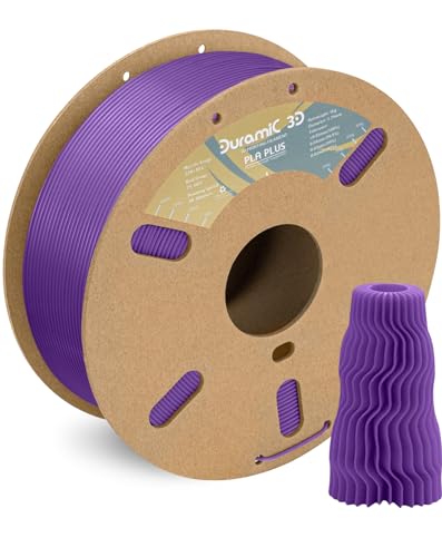 Image of DURAMIC 3D PLA+ Printer Filament 1.75mm PLA Plus Neatly 2Kg Spool(2.2lbs) | PLA Pro Tougher and Stronger, Dimensional Accuracy Probability + /- 0.02mm Purple