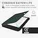 kwmobile Origami Case Compatible with Kobo Clara 2E / Tolino Shine 4 Case - Slim PU Leather Cover with Stand - Dark Green