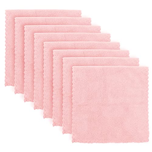 Image of Super Soft Burp Cloths 8 Pack - Thick - Extra Absorbent - Perfect Size Large 20 X 10 Inch - Light and Easy to Carry - Milk Spit Up Rags - Burpy Cloths for Unisex, Boys, Girls, Newborn - Pink