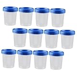 HONMEET 25 piezas Vasos Medidores de Plástico Graduados para Muestras Líquidas Recipientes Seguros y Resistentes para Laboratorio y Preparación de Muestras