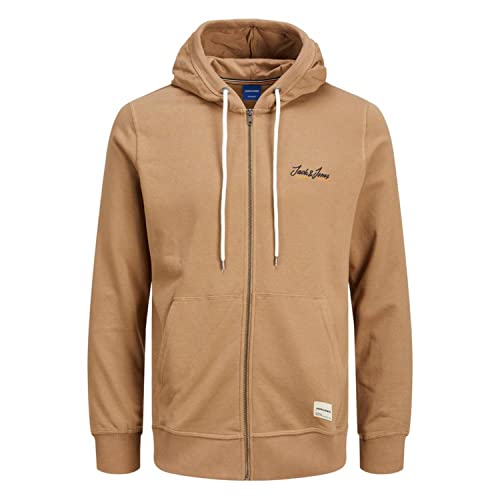 Jack & Jones Tons Sweat à capuche zippé Oeil de tigre Taille S, Œil de tigre., S