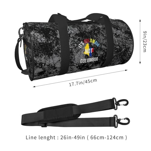 It's Colombia Not Columbias Convertible Garment Bag with Shoulder Strap, Carry on Garment Duffel Bag for Men Women - Rolling Foldable for Travel Luggage Bags (Black)3