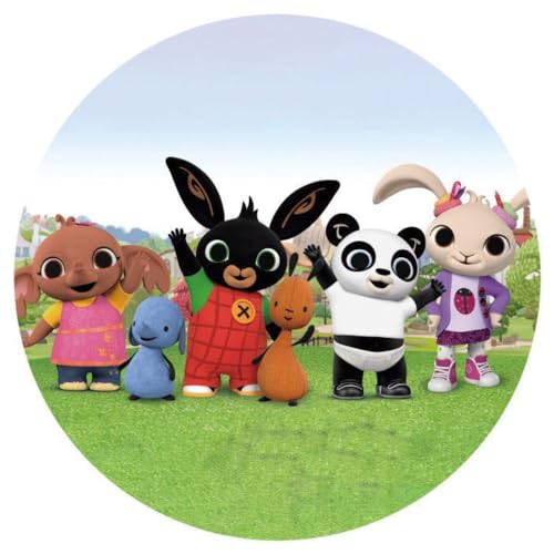 Cialda Torta Bing - Decorazioni Torta Bing - Cialda Rotonda Per Torte - Disco di Diametro 20cm - Cialda Torta Cartone animato - Fogli Ostia Alimentare A4 (MOD1)