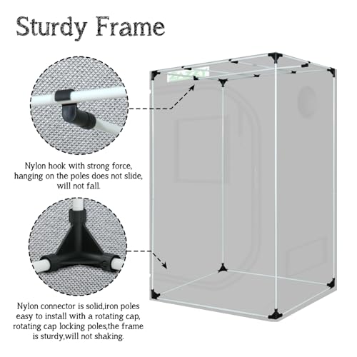 Image of zazzy Hydroponic Grow Tent, 24 inchx36 inchx60 inch Reflective Mylar Grow Tent